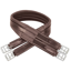 Hy Equestrian Leather Padded Atherstone Girth - Elasticated Both Ends - Brown