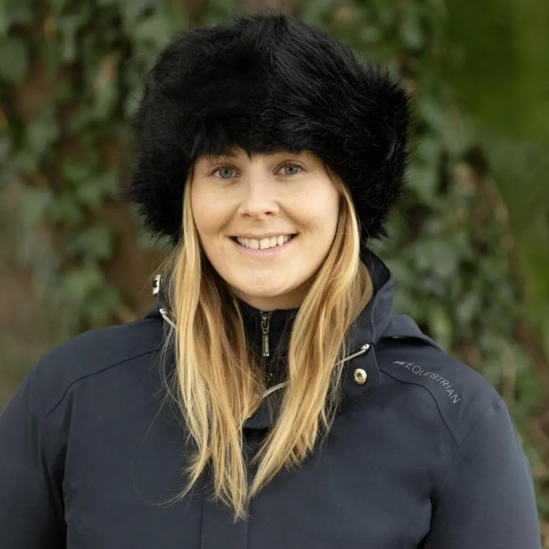 Hy Equestrian Idaho Fleece Lined Faux Fur Headband - Black