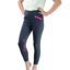 Hy Equestrian Stella Children's Riding Tights - Iron Grey/Pink
