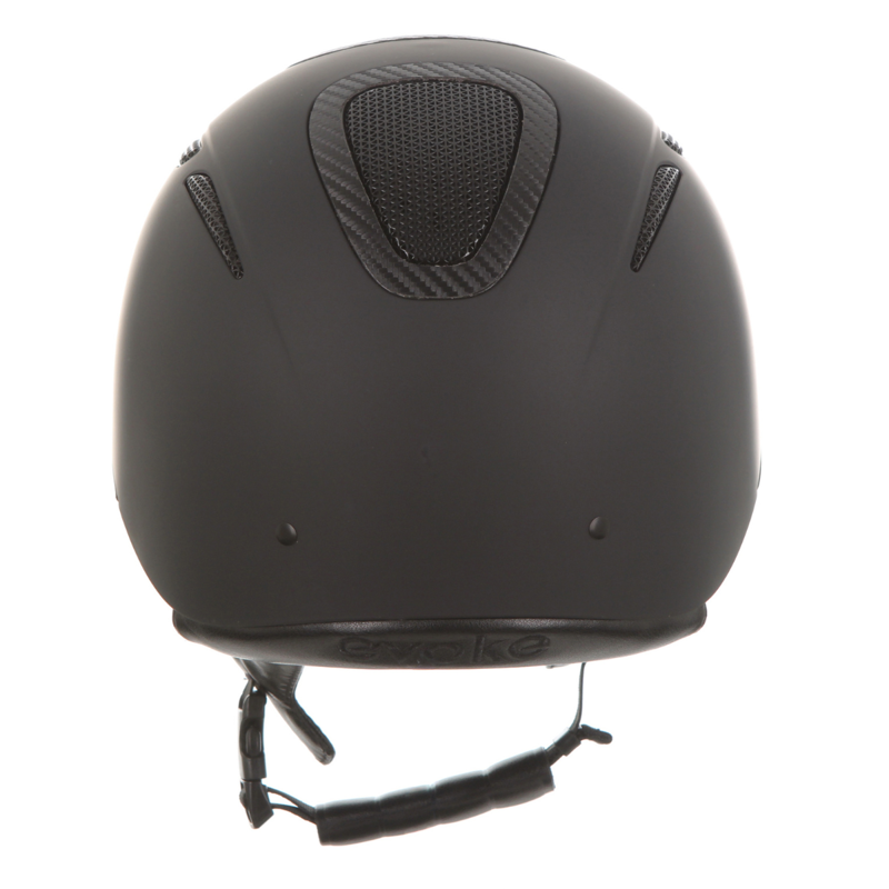Evoke Elara Classic Peak Riding Hat - Black/Carbon Frame-5