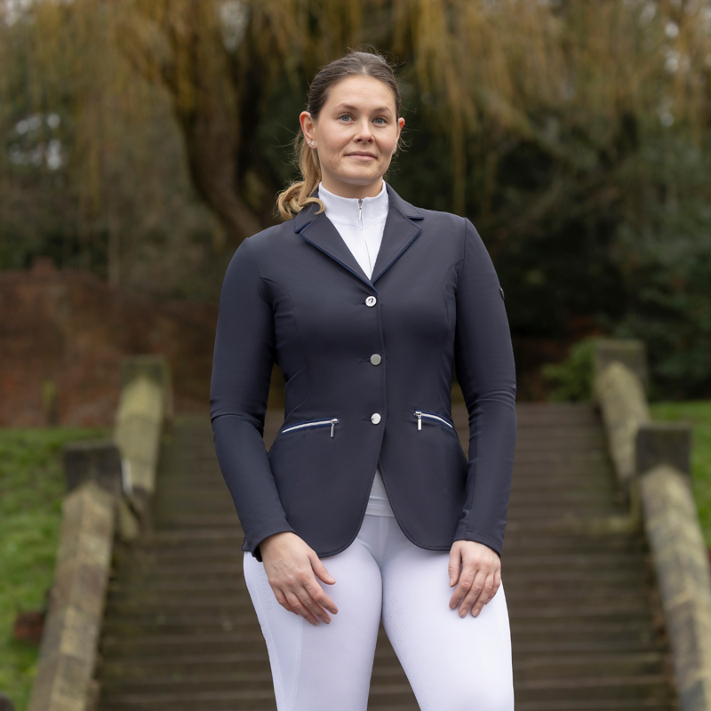 Hy Equestrian Elevate Artemis Show Jacket - Navy-3