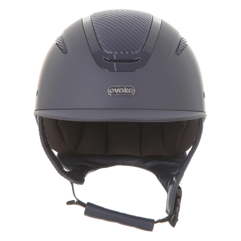 Evoke Elara Classic Peak Riding Hat - Navy/Carbon-3