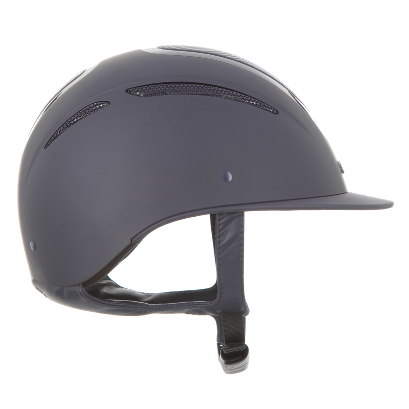 Evoke Elara Classic Peak Riding Hat - Navy/Carbon-2