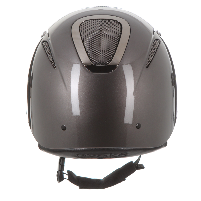 Evoke Elara Classic Peak Riding Hat - Metallic Graphite/Gunmetal-5