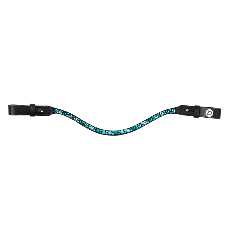 Dublin Ombre Diamante Browband - Aqua/Black