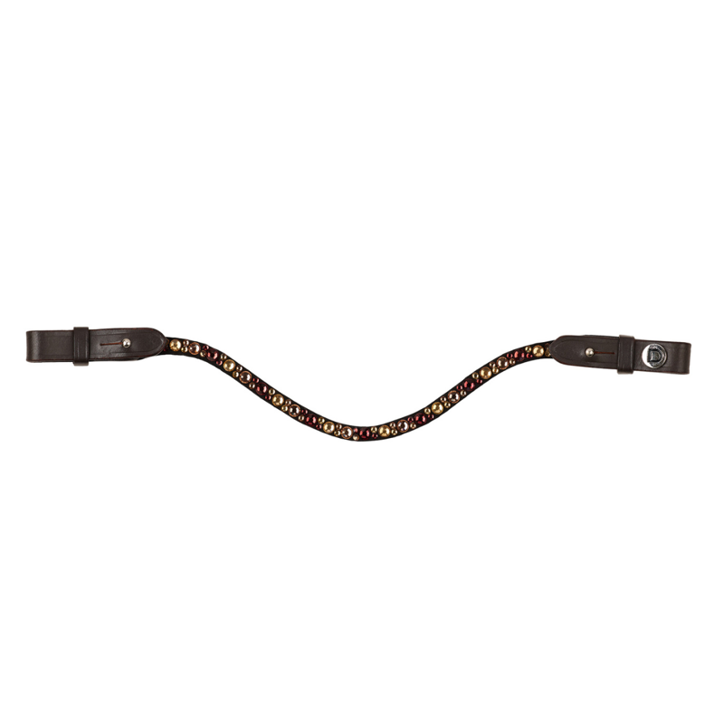 Dublin Ombre Diamante Browband - Brown/Brown