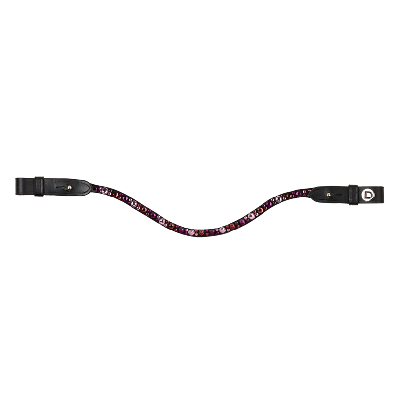 Dublin Ombre Diamante Browband - Burgundy/Black