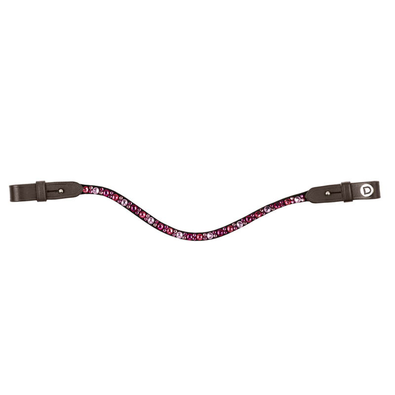 Dublin Ombre Diamante Browband - Pink/Brown