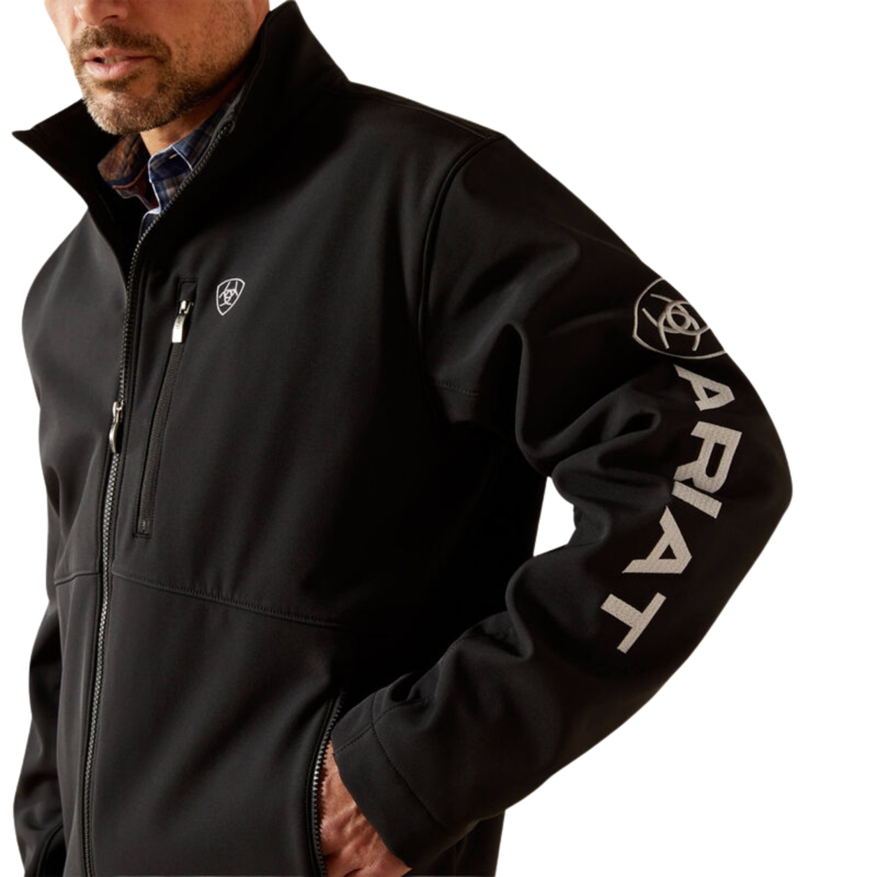 Ariat Men's Logo Softshell Jacket - Black-1