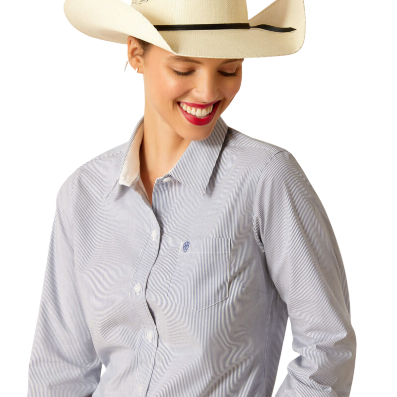 Ariat Women's Kirby Stretch Shirt - True Blue-2