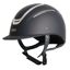 Evoke Elara Classic Peak Riding Hat - Navy/Silver Chrome