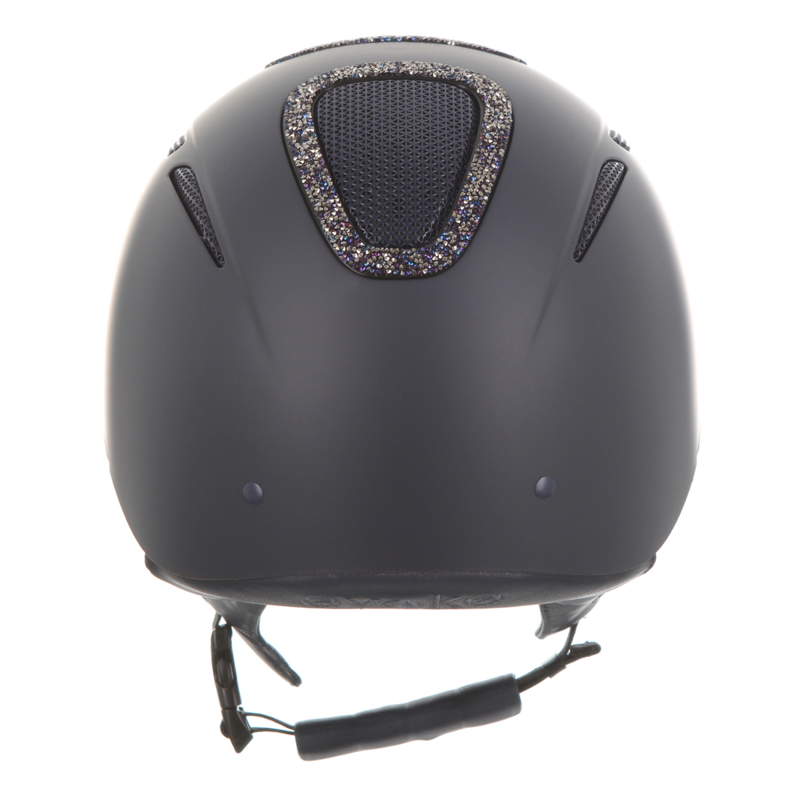 Evoke Elara Classic Peak Riding Hat - Navy/Navy Crystal Frame-5