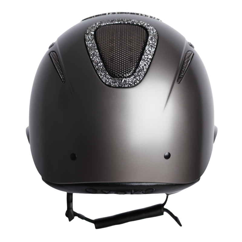 Evoke Elara Wide Peak Riding Hat - Graphite/Marcasite Crystal Frame-3