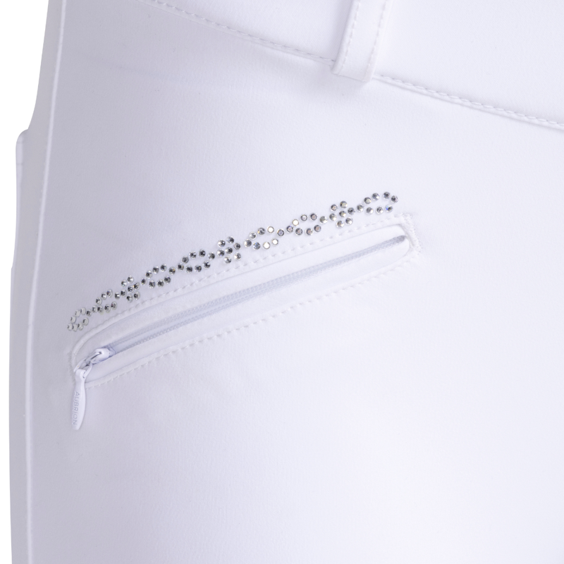 Aubrion Young Rider Optima LX Breeches - White-4