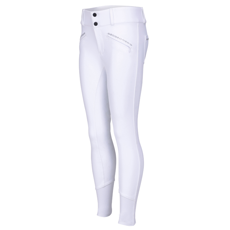 Aubrion Young Rider Optima LX Breeches - White-1