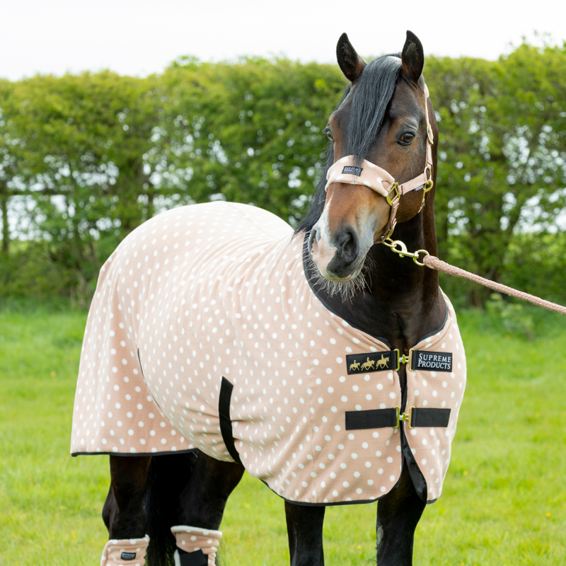 Supreme Products Dotty Fleece Rug - Luxurious Latte