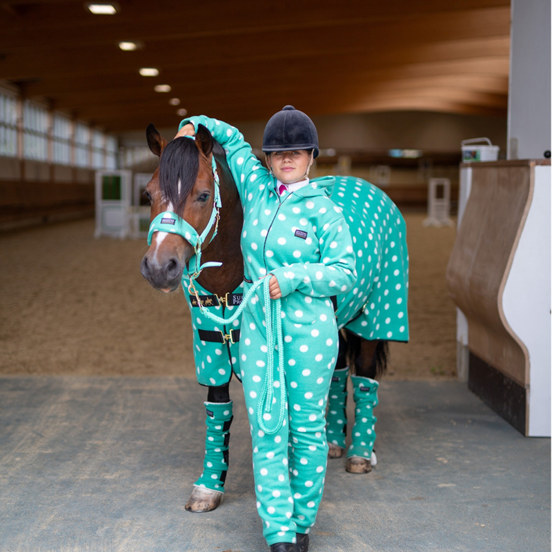 Supreme Products Adult's Dotty Fleece Onesie - Gorgeous Green