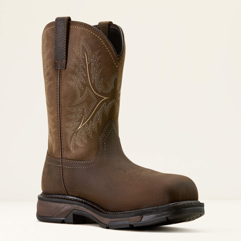 Ariat Men's WorkHog XT H20 Wide Square Toe Carbon Toe Work Boot - Rye Brown-3