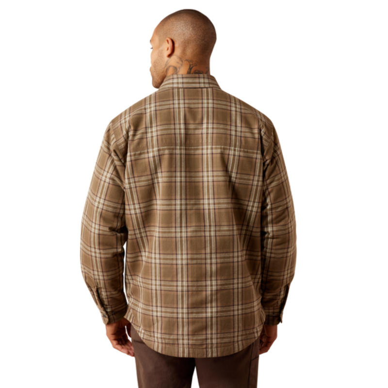 Ariat Men's Rebar Flannel Insulated Shirt Jacket - Canteen-1