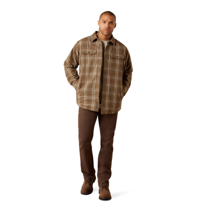 Ariat Men's Rebar Flannel Insulated Shirt Jacket - Canteen-3
