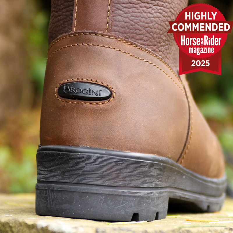 Brogini Pembroke Waterproof Leather Country Boot - Brown/Tan - Wide-2