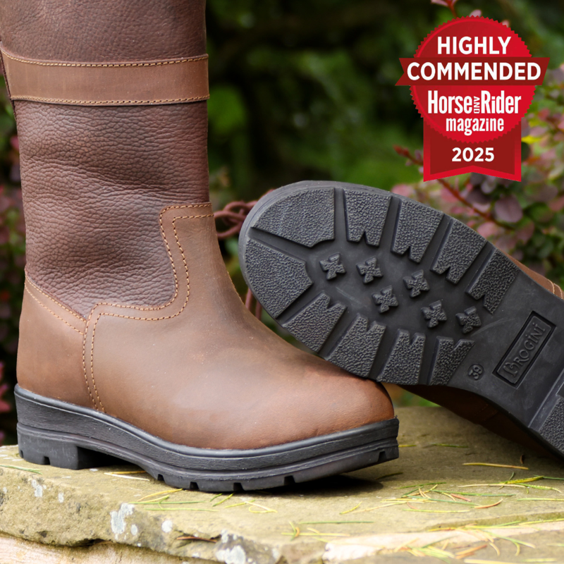 Brogini Pembroke Waterproof Leather Country Boot - Brown/Tan - Wide-3