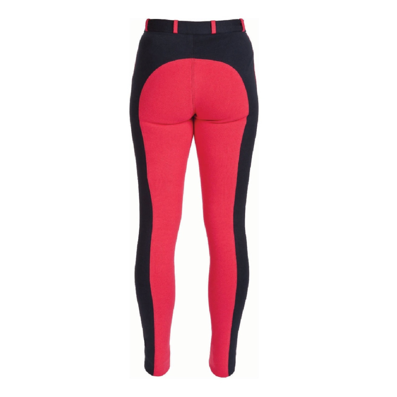 Hy Equestrian Sienna Ladies Jodhpurs - Navy/Raspberry-2