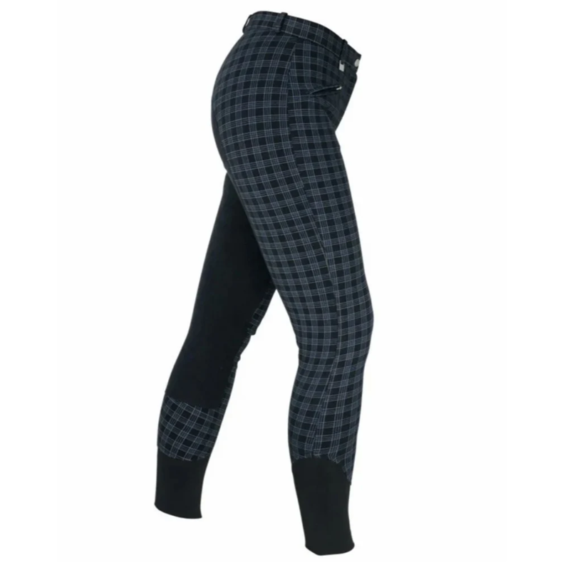 Hy Equestrian Harby Ladies Breeches - Black Check-1