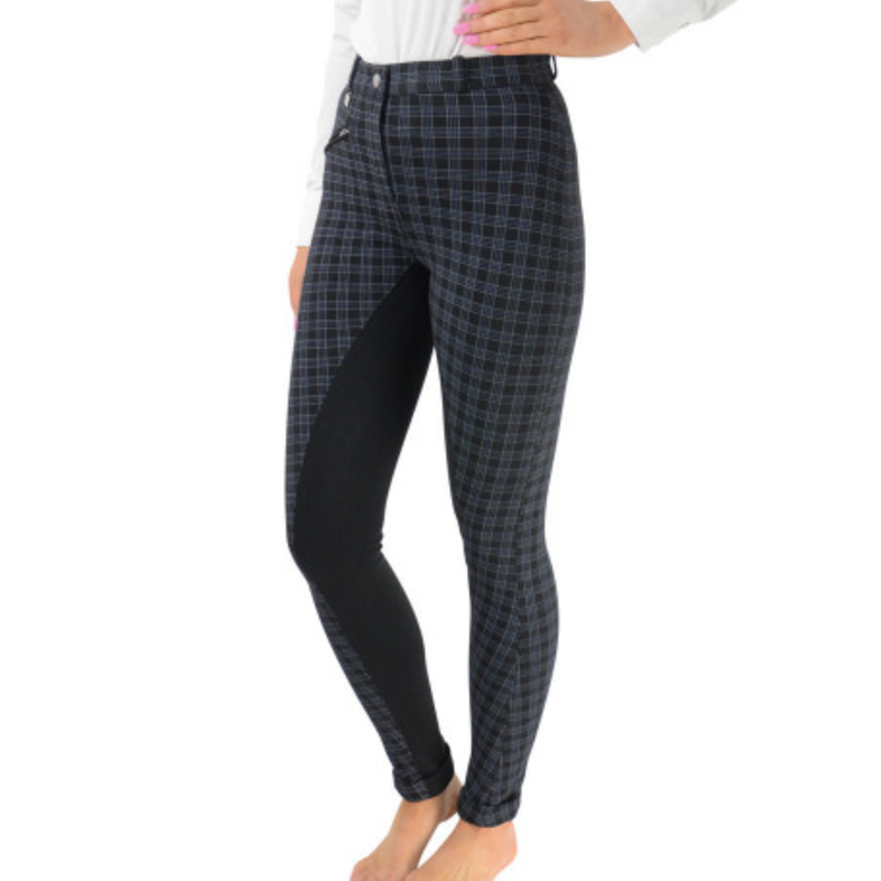 Hy Equestrian Harby Ladies Breeches - Black Check