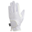 Hy Equestrian Synthetic Leather Riding Gloves - White - X Large