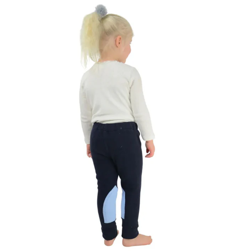 Hy Equestrian Fleece Tots Jodhpurs - Navy/Blue-1