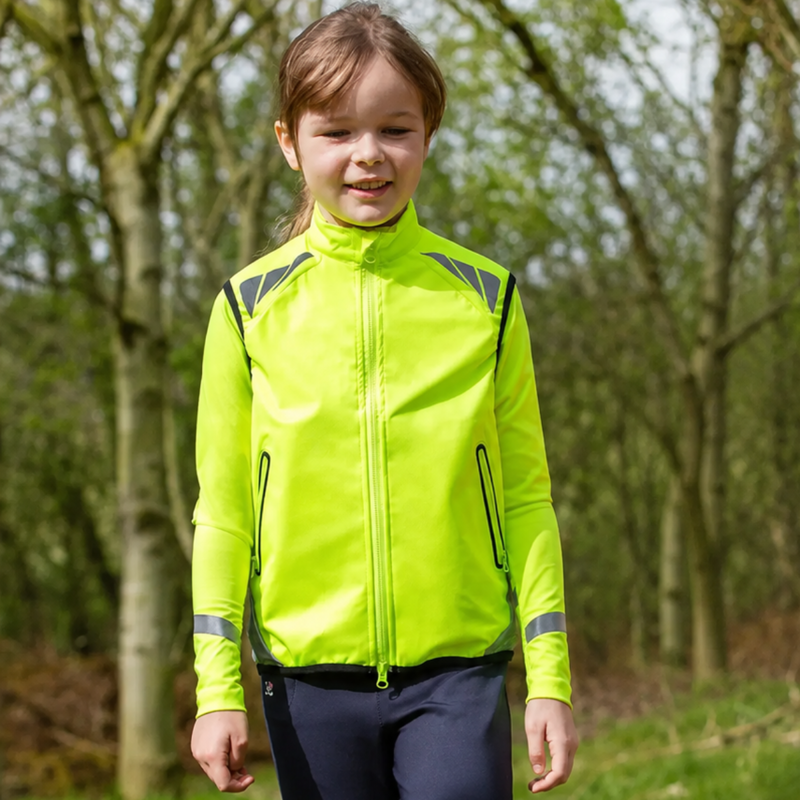 Hy Equestrian Reflector Children's Gilet - Pass Wide and Slow - Yellow
