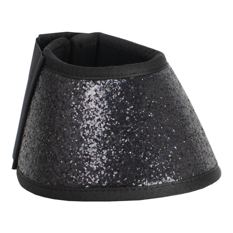 Hy Equestrian Glitter Overreach Boots - Black Glitter