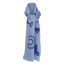 Hy Equestrian Ladies Balmoral Scarf - Light Blue/Royal Blue Print