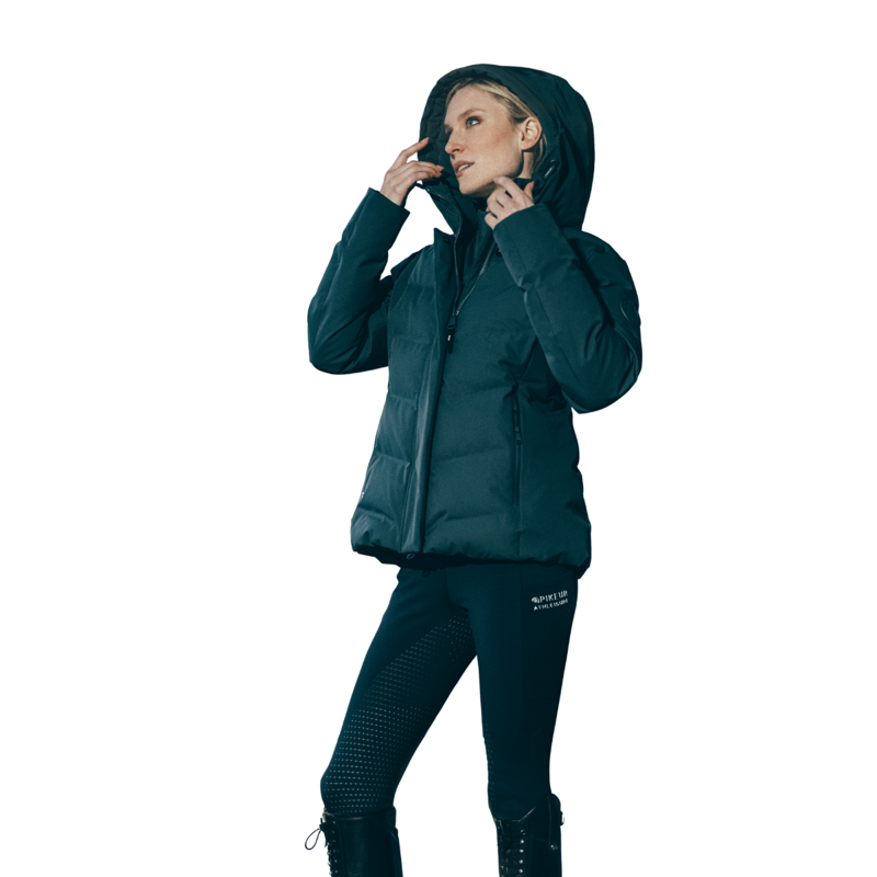 Pikeur Ladies Quilted Waterproof Jacket - Pine Green-4