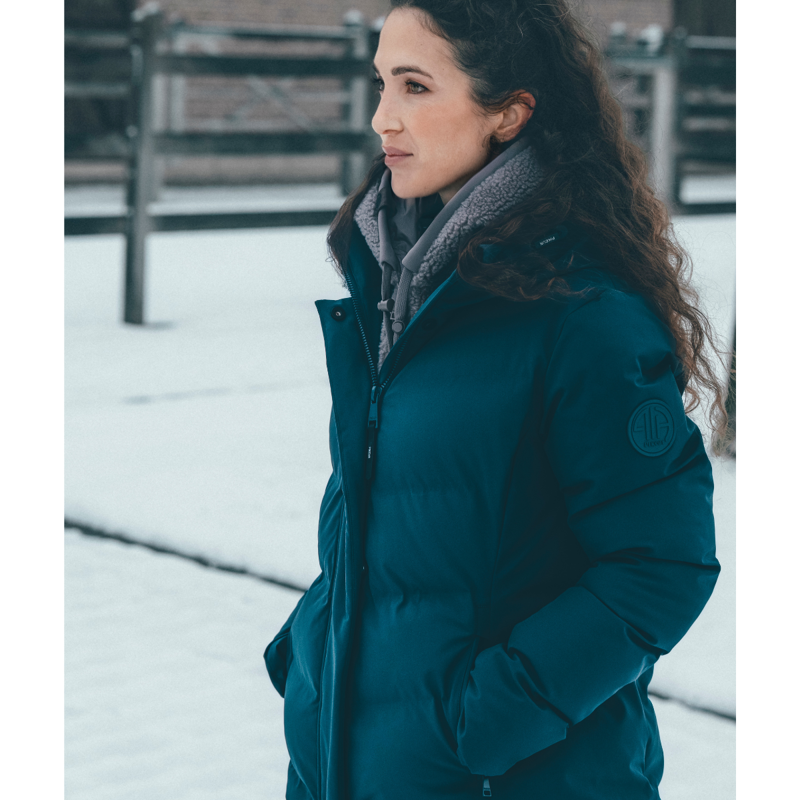 Pikeur Ladies Quilted Waterproof Jacket - Pine Green-2