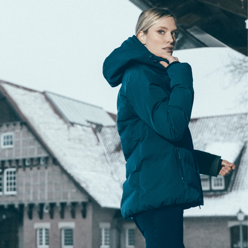 Pikeur Ladies Quilted Waterproof Jacket - Pine Green-1