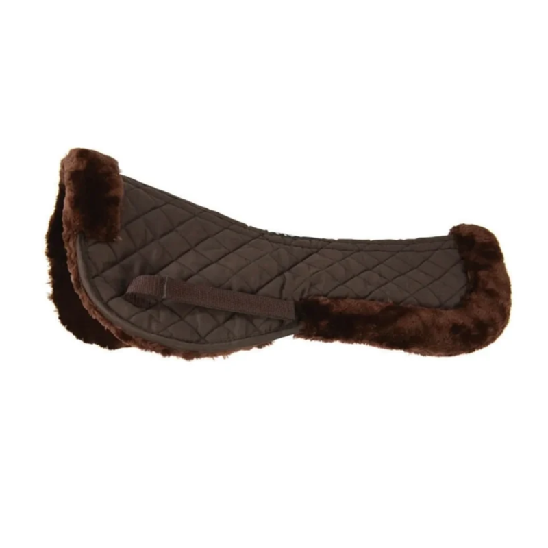 Hy Equestrian Fab Fleece Half Pad - Brown