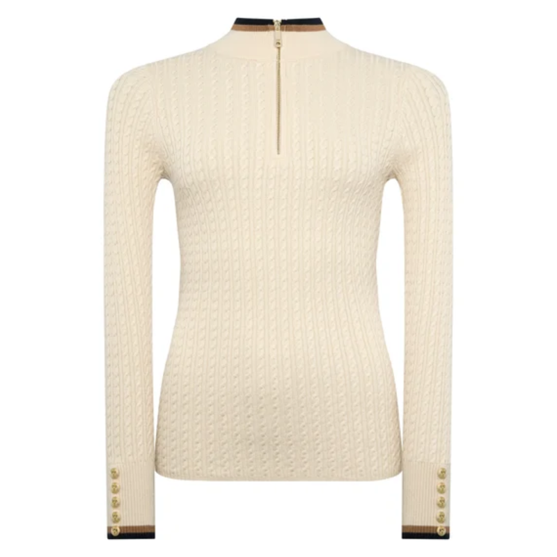 Holland Cooper Zoe Quarter Zip Knit - Almond-5