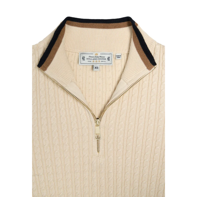 Holland Cooper Zoe Quarter Zip Knit - Almond-8