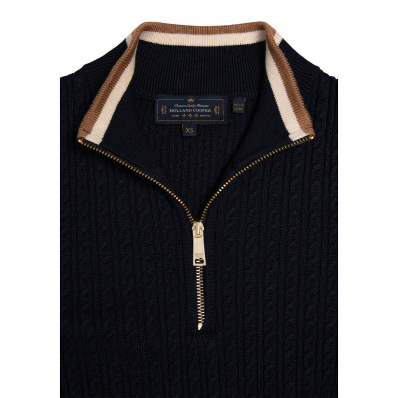 Holland Cooper Zoe Quarter Zip Knit - Ink Navy-8