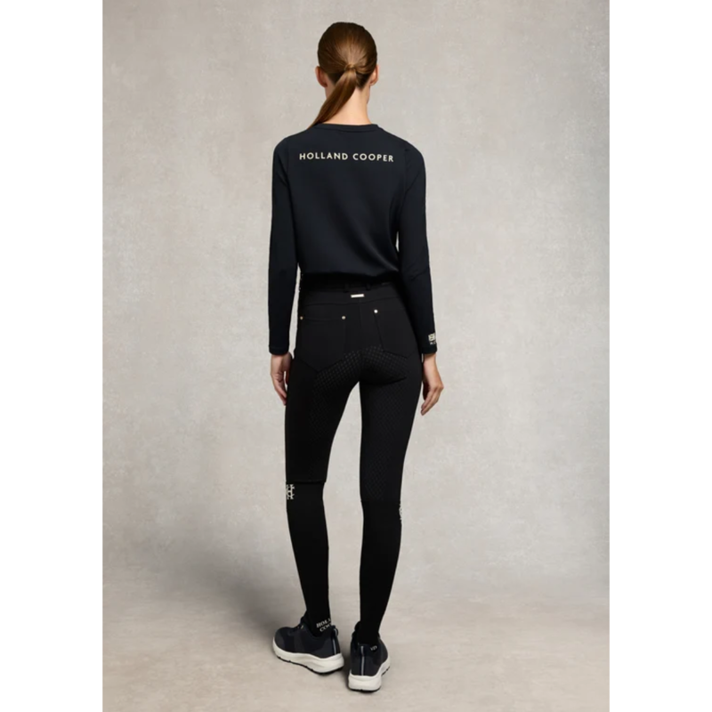 Holland Cooper Chiltern Crew Neck Top - Black-3