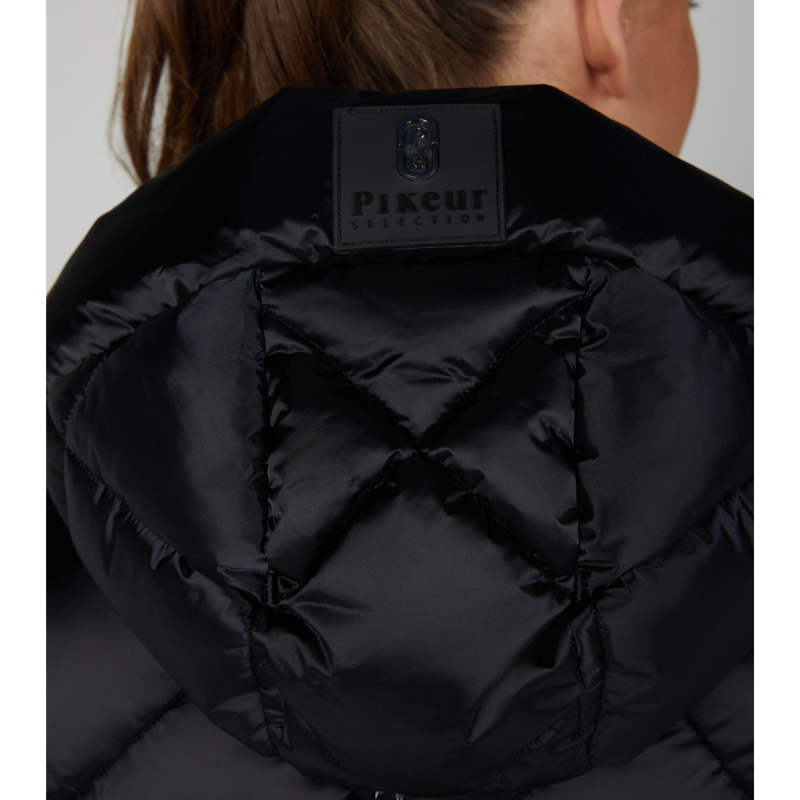 Pikeur Ladies Quilted Diamond Coat - Black-4