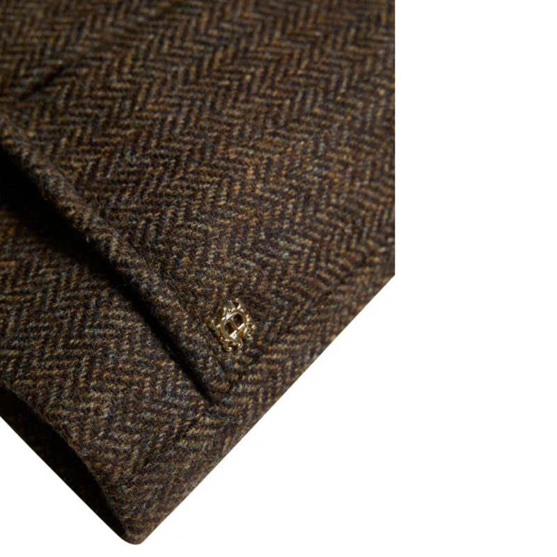 Holland Cooper Country Classic Tweed Gilet - Dark Green Herringbone-6