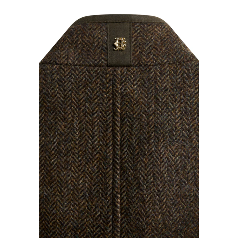 Holland Cooper Country Classic Tweed Gilet - Dark Green Herringbone-7