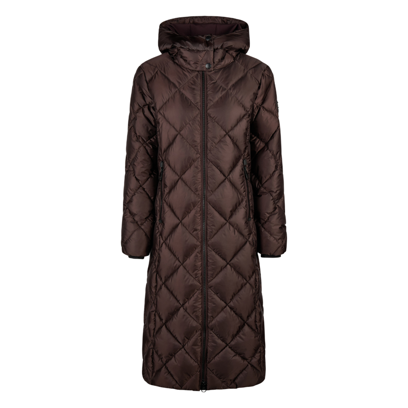 Pikeur Ladies Quilted Diamond Coat - Chocolate Brown