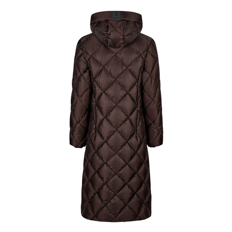 Pikeur Ladies Quilted Diamond Coat - Chocolate Brown-1