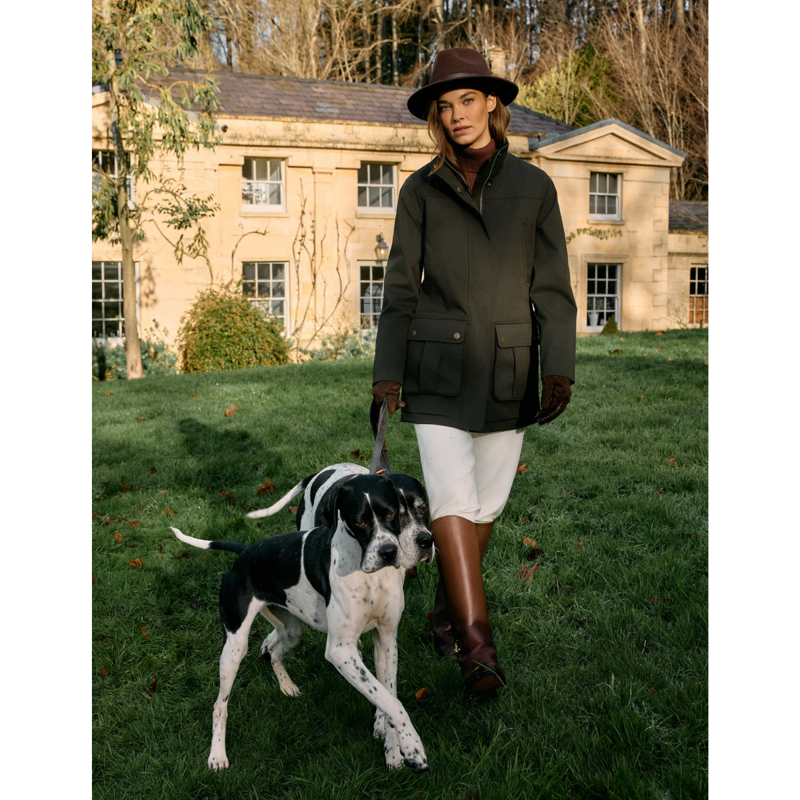 Holland Cooper Bramwell Waterproof Country Coat - Khaki-3