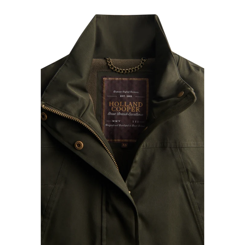 Holland Cooper Bramwell Waterproof Country Coat - Khaki-8