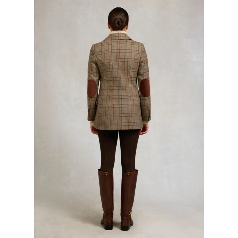 Holland Cooper Single Breasted Field Blazer - Bourbon Tweed-3